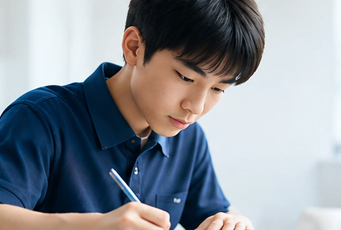 学習に取り組む中学生のイメージ